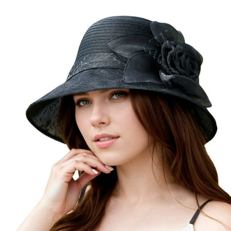 Outdoor Bucket Hat for Men Green Camo Hunting Fishing Sun Protection Ladies Hat Bridal Wedding Tea Party Outdoor Elegant Temperament Sun Hat Elegant Flower French Bowler Hat Sun Shade Lace Basin Hat