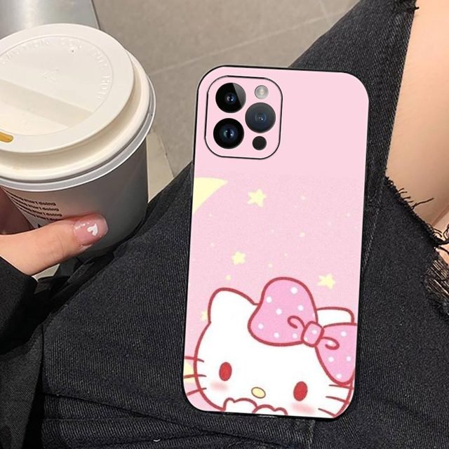 Cute Cat Hello K-k-Kitty Phone Funda Coque Case For iphone Apple 14 13 12 11 Pro XS Max Mini X XR SE 8 7 15 6 Plus Case Shell Wanyu