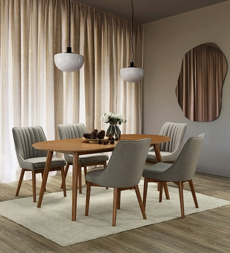LuXeo Essential LUE-4236586-2 Dining Chairs Gray Set of 2