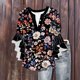 thumbnail image 4 of Tejiojio Women's Casual Printed Top Lace Trim V-Neck 3/4 Sleeves Button Down Fashionable Daily Wear, 4 of 6