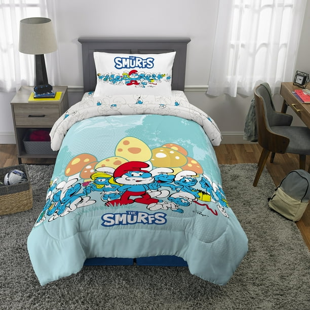 Smurfs Kids Twin Bed-in-a-Bag, Comforter and Sheets - Walmart