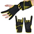 thumbnail image 4 of Bowling Right Left Hand Grip Protection Gear Gloves Available for Bowling , Palm Use Microfiber, Non-Slip Silic - Yellow,, 4 of 6