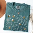 thumbnail image 5 of Vintage Bee Botanical T-Shirt: Honeycomb Doodle Tee, 5 of 6