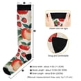 thumbnail image 3 of FORMRS Womens Knee High Socks Casual Long Thick Travel Daily Wear, 2 Pairs, Strawberry Pattern, 3 of 6