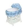 Badger Basket Portable Bassinet n Cradle with Toybox Base and Half Skirt - Blue