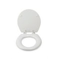 thumbnail image 4 of Croydex Bidwell 17" Round Stick -Tight™ Wood Toilet Seat in White, 4 of 7