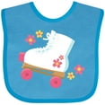 thumbnail image 3 of Inktastic Roller Skate Flowers Girls Baby Bib, 3 of 4
