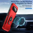 thumbnail image 3 of Case for Google Pixel 11,With 360° Rotation Metal Ring Holder【Magnetic Car Mount】Shockproof Rugged Full Body Protection Heavy Duty Dust/Drop Proof Cover Case​,Red&Black,For Google Pixel 11, 3 of 9