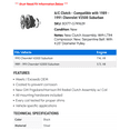 thumbnail image 2 of A/C Clutch - Compatible with 1989 - 1991 Chevy V2500 Suburban 1990, 2 of 2