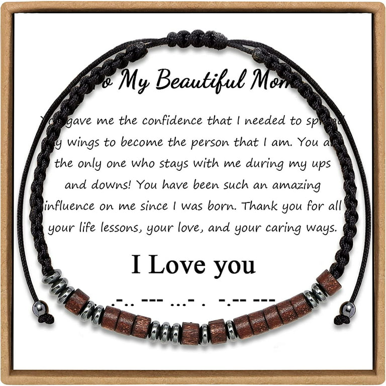 To My Son I Love You Morse Code Bracelet Secret Message 