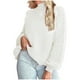 thumbnail image 1 of Puntoco Suéter Casual De Mujer Color Sólido Flor Trenzada Manga Larga Jersey De Punto Suéter De Cuello Alto Liquidación De Navidad Puntoco Puntoco-3841, 1 of 4