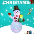 thumbnail image 5 of 5ft Christmas Inflatables Snowman Outdoor Yard Decor with Rotating LED Lights Christmas Blow Up Decoration Garden, 5 of 8