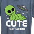 thumbnail image 3 of Instant Message - Alien Cute But Weird - Women's Short Sleeve Graphic T-shirt, 3 of 6