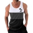 thumbnail image 1 of Gilet Sans Manches pour Hommes Col Rond Décontracté Imprimé Patchwork Polyester 1 Pce, 1 of 5