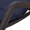 thumbnail image 2 of Noble House Waverly Outdoor Faux Wicker Lounge with Cushion Dark Brown/Navy Blue, 2 of 7