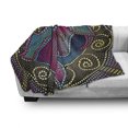 thumbnail image 3 of Fantasy Soft Flannel Fleece Throw Blanket, Fractal Unicorn with Mosaic Art Tile Effects Girlish Creature Display Print, Cozy Plush for Indoor and Outdoor Use, 50" x 70", Multicolor, by Ambesonne, 3 of 6