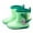 Green, variant on Toddler Boy Rain Boots Fashion Cool Easy-On Lightweight Rainboots Outerwear (Pink, Size 2-3 Years)