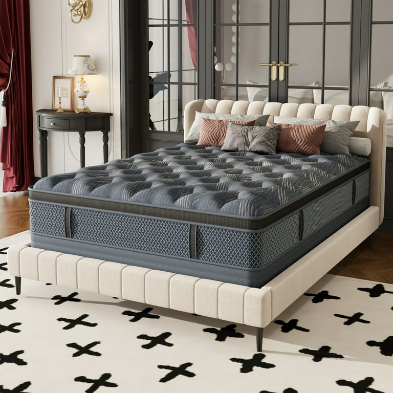 Behost 10 CertiPUR US Certified Memory Foam Pocket Spring Mattress Hybrid Innerspring Mattress Twin Mattress in a Box