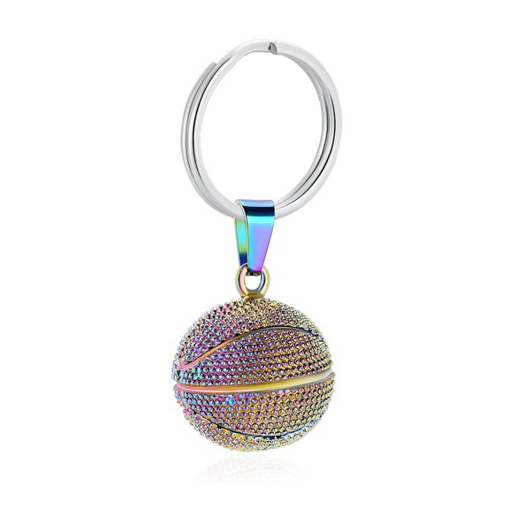 Stainless Steel Basketball Funeral Cremation Urn Pendant Keychian for Cremation Ashes Urn Keyring Lockets for Ashes of Loved One Memorial Jewelry