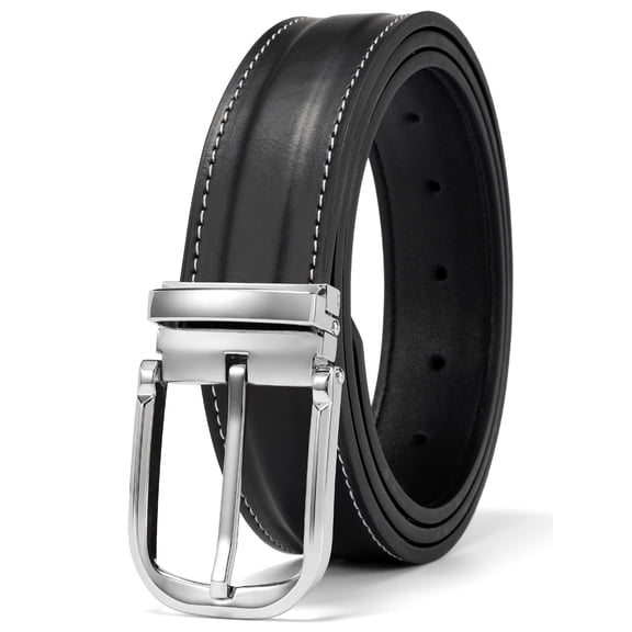 Timarkment Men's Black Belt Belts for Men with Classic Pin Buckle Casual Dress Belt for Jeans Pants Adjustable Business Waist Belt for Everyday Wear