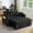 Black, variant on Lecut Pull Out Couch, Velvet Sleeper Sofa Bed with Pillow and Pocket, 3 Levels Adjustable Backrest Futon Sofa Bed, Convertible Sofa Bed for Living Room, Bedroom, Apartment, Guest Room