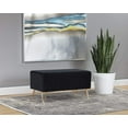 thumbnail image 7 of Brant House Eloise 31.5" Upholstered Modern Fabric Bench in Black Sky, 7 of 7
