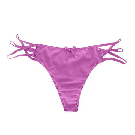 

Womens Low Waist Fashion Cross Strap T Briefs