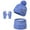 ZA-Blue, variant on Toddler Hat And Gloves Kids Winter Hat Scarf Gloves Set Girls Boys Hat With Pom Neck Warmer 3pc Fleece Knitted Set Purple Size,4-10 Years