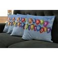 thumbnail image 5 of Ambesonne Birthday Throw Pillow Cover 4 Pack, Balloons Letters Sky, 18", Multicolor, 5 of 5