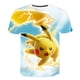 thumbnail image 1 of Camiseta de Pikachu con estampado 3D de Pokémon para niño y niña, camisa informal de moda, ropa de dibujos animados de 3 a 14 años qym unisex, 1 of 2