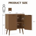 thumbnail image 7 of TopComfy Buffet Cabinet with Storage, Modern Wood Storage Cabinet with 2 Doors for Coffee Bar, Kitchen, Entryway, Dining Room & Living Room, Walnut, 7 of 7