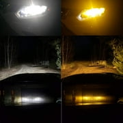 ALLA Lighting H8 H11 Switchback LED Fog Lights, DRL Bulbs 6000K Xenon White/3000K Amber Yellow Dual Color Upgrade H16, Xtreme Super Bright 5200 Lumens Replacement