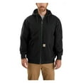 thumbnail image 2 of Carhartt 104078-001 Men's Rain Defender Loose Fit Midweight Thermal-Lined Full-Zip Hooded Sweatshirt 2XL Black, 2 of 4