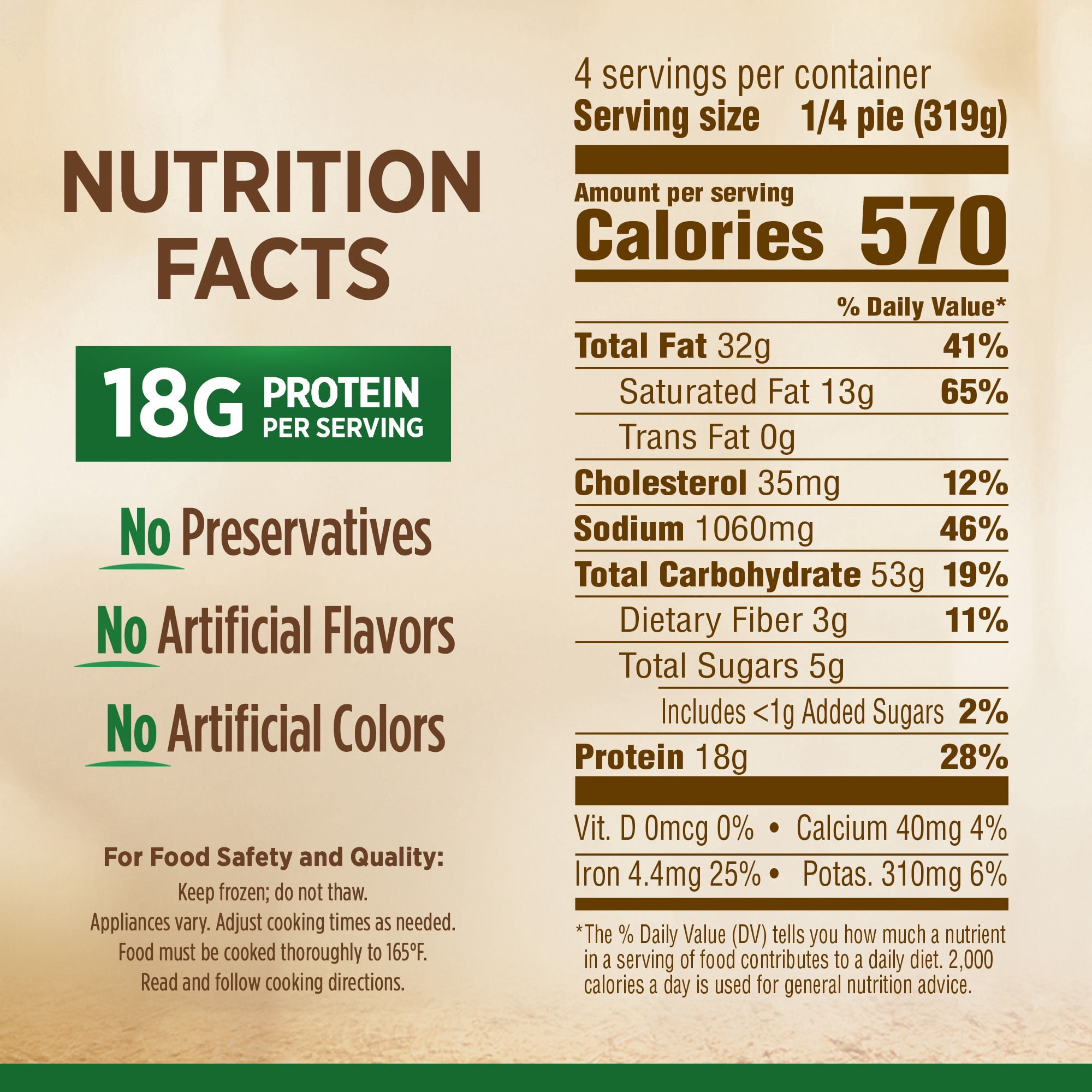 Marie Callender's Chicken Pot Pie, Family Size, Frozen Meal, 45 oz.
