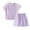 Purple, variant on Girls Outfit Sets Girls Short Sleeve Raglan Tee and Drawstring Pocket Shorts Summer Activewear Set 2 Piece Outfit(Purple,7-8 Years)