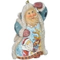 thumbnail image 3 of gDebrekht 661212 general Holiday Santa with Reindeer Ornament 5 in, 3 of 3