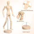 thumbnail image 3 of Drawing Mannequin Artist Flexible Body Figure Movable Joints Model For Sketching Painting Desk Decoration, 3 of 9