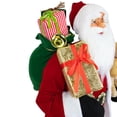 thumbnail image 4 of Northlight Traditional Santa Claus with Teddy Bear and Gift Bag Standing Christmas Figure - 5', 4 of 9