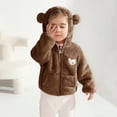 thumbnail image 6 of Usaibhir Baby Boys Girls Fleece Jackets Zip Up Hoodies Cute Bear Coats Fall Winter Fuzzy Jacket Newborn Boys Girls Outwear 0-3T, 6 of 12