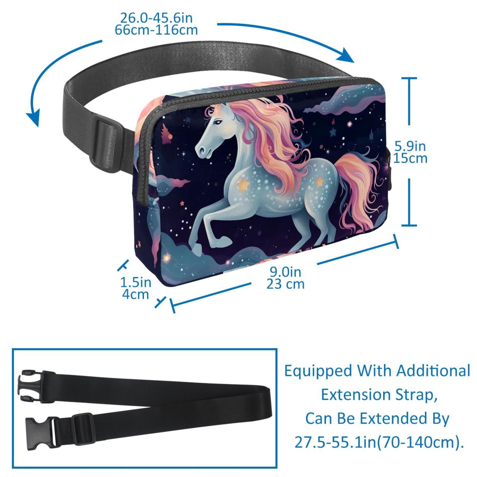 Star Unicorns Waist Pack Fanny Pack Running Belt Lightweight Adjustable with Extension Strap Unisex