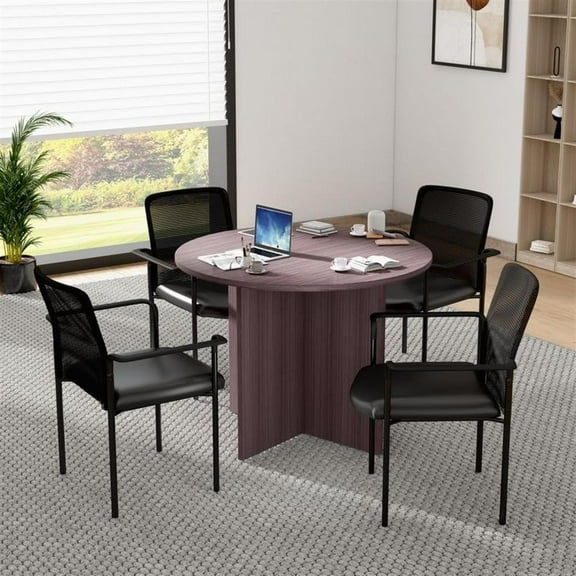 Boss Office Products 42"W Conference Table with 4 Chairs in Driftwood