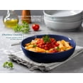 thumbnail image 4 of Kook 4-Pc Ceramic Pasta Bowl Set 40 Oz Stoneware Serving Bowls for Kitchen, Cobalt, 4 of 5