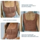 thumbnail image 5 of Blusa de punto sin mangas con cuello cuadrado y botón frontal para mujer, informal, para verano, color marrón XL, 5 of 6