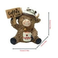 thumbnail image 2 of karymi Resin Cow Figurine Desktop Decoration with Coffee Theme Cute Calves Holding Sign and Ornament for Home Office Desk Decor Christmas Party Supplies up to 70% off, 2 of 2