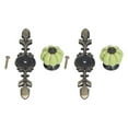 thumbnail image 2 of 2pcs/set Hand Painted Pumpkin Drawer Knobs Chinese Pastoral Style Ceramic Cabinet HandleGreen, 2 of 7
