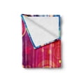 thumbnail image 2 of Art Soft Flannel Fleece Throw Blanket, Grunge Inspired Abstract Vivid Circles Forming Expression Psychedelic Art, Cozy Plush for Indoor and Outdoor Use, 70" x 90", Royal Blue Red, by Ambesonne, 2 of 6