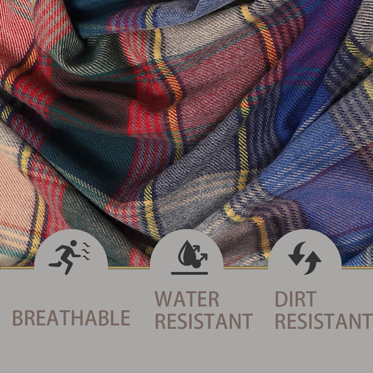 WAMSOFT Pure Wool Throw Blanket Knee Rug Warm Soft 83" x 55"for Couch Bed Camping throws blankets,1.5lb
