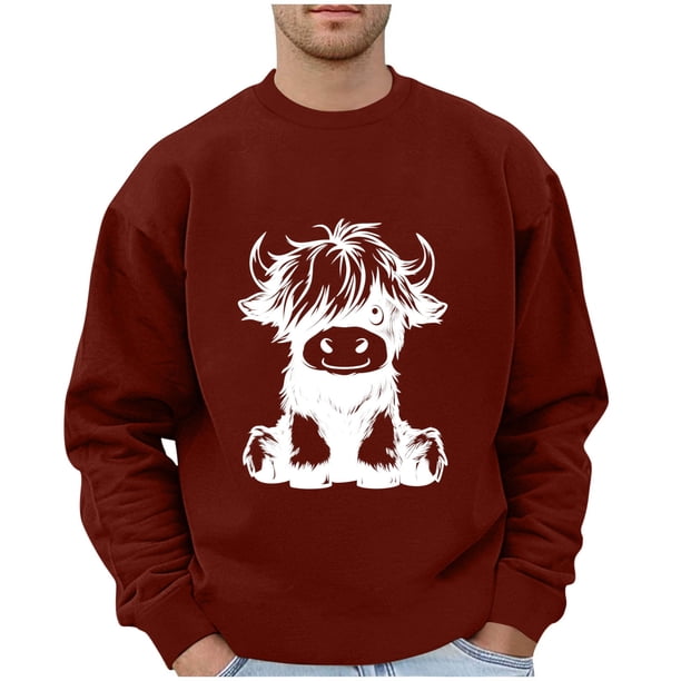 Blusas y camisas de manga larga con cuello redondo para hombre, estilo casual, con estampado de moda, de poliéster.