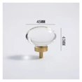 thumbnail image 2 of Poignée de Meuble en Verre Cristal Base Dorée Boutons de Cuisine Transparents Placard Garde-Robe, 2 of 7