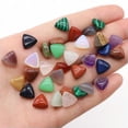 thumbnail image 5 of EOEMY 10mm Triangle Cabochon Beads Natural Mixed Gemstone Cab Flatback Reiki Chakra-Unakite-5Pcs (Random Pick), 5 of 9